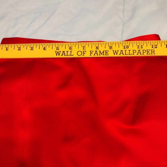 Giorgio Armani Red Skirt 100% Silk Knee Length Italian Size 40 - Picture 7 of 9